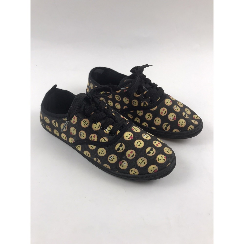 SOLE MATES Shoes Women Size 7 Hashtag 13 Emoji Canvas Sneakers Slip On